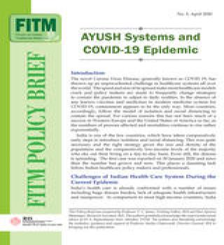  AYUSH Systems and COVID-19